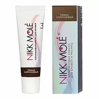 Nikk Mole Кератиновая краска для бровей и ресниц – ТЁМНО-КОРИЧНЕВЫЙ